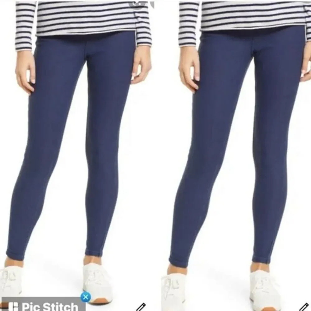 Nordstrom Denim  Cotton Legging In dark Blue